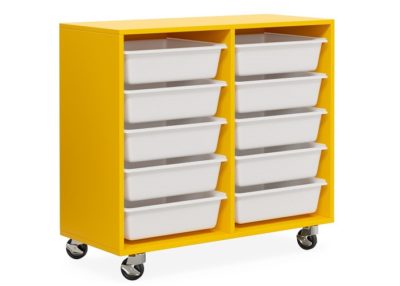 10 Mobile Tote Box Melamine Trolley