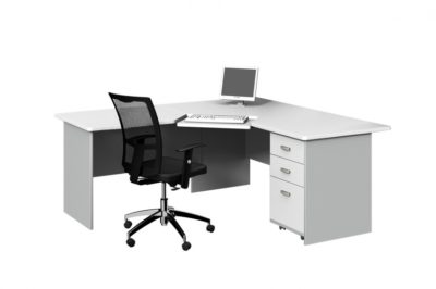 3 Piece Splay Workstation with Adjustable Keyboard