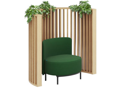 Curved Slat Wall Mini-Space