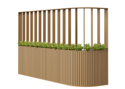 Cafe Seating Slat Wall Nook